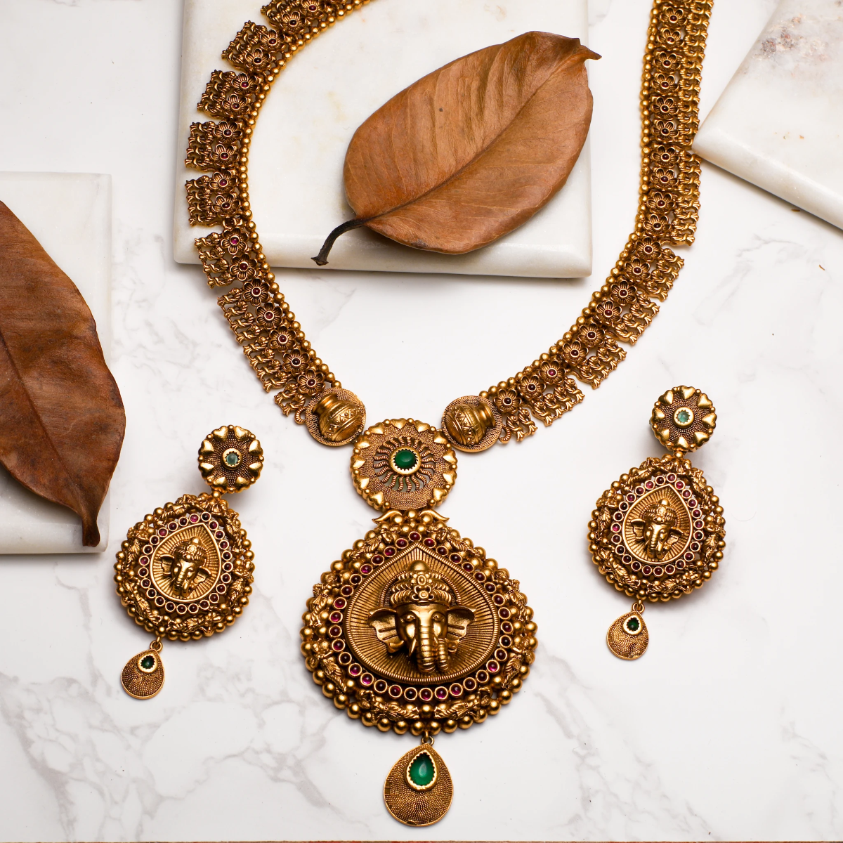 Buy Abiya Antique Long Necklace Set